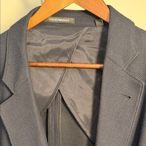 Emporio Armani Men's Dark Gray Textured Blazer